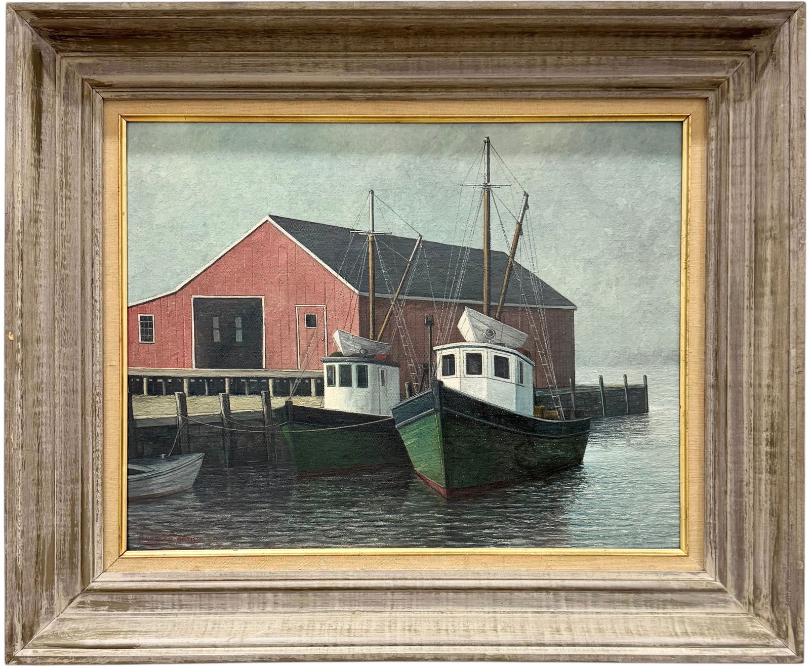 FERNANDO BATISTA (b. 1925, American) Gloucester Harbor With Boats, Connecticut Artist (1 of 4)