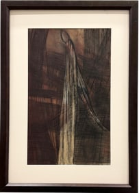 Mid-Century Pastel Abstract Monogramed & Dated 1959