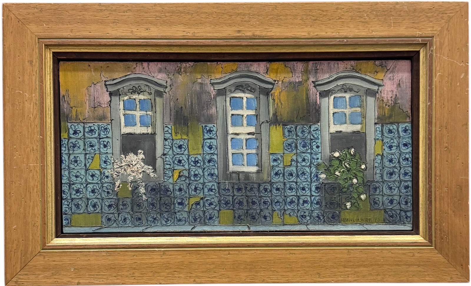 CHARLES DE WITTE (20th c, Brazil) Nicely Framed Architectural Abstract (1 of 3)