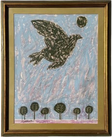 MURIEL KALISH (b. 1923, American) Pennsylvania Naive Artist, Bird