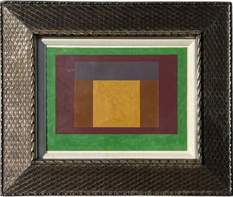 Nicely Framed Geometric Abstract Painting