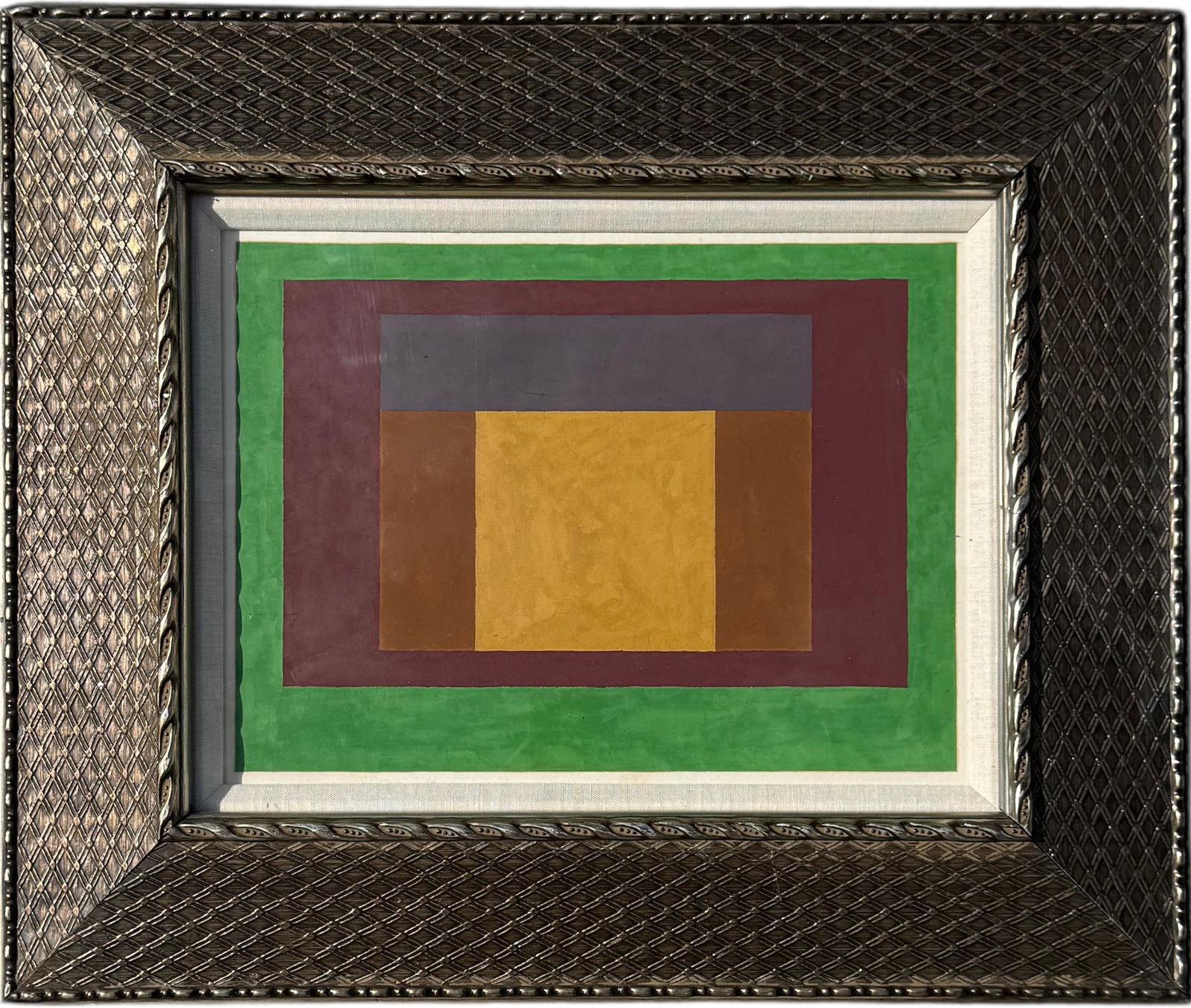Nicely Framed Geometric Abstract Painting (1 of 2)