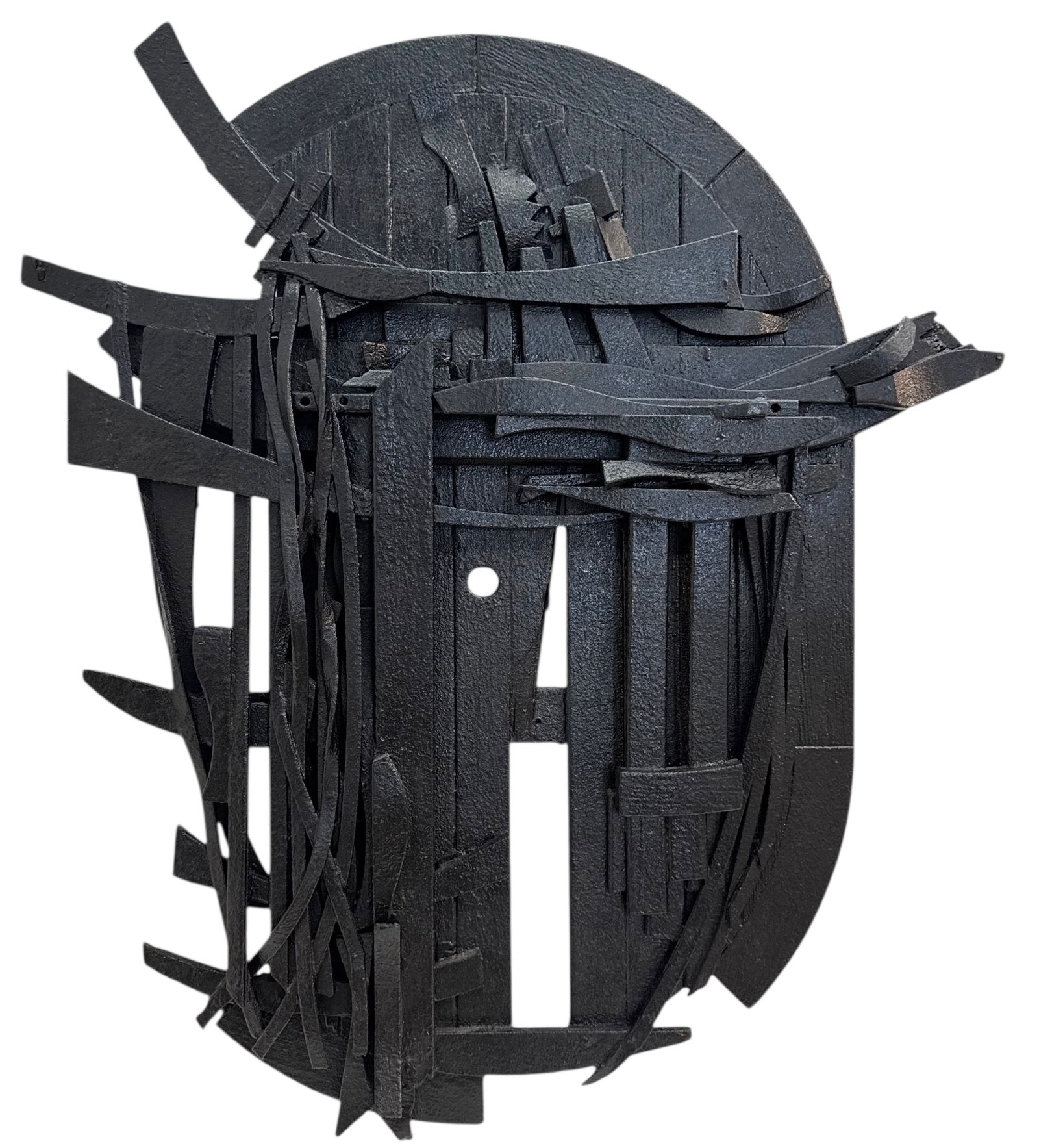 ROBERT MCKNIGHT Monumental Painted Wooden Constructivist Abstract Wall Assemblage: Wood mixed media assemblage 63 x 54 x 5 in