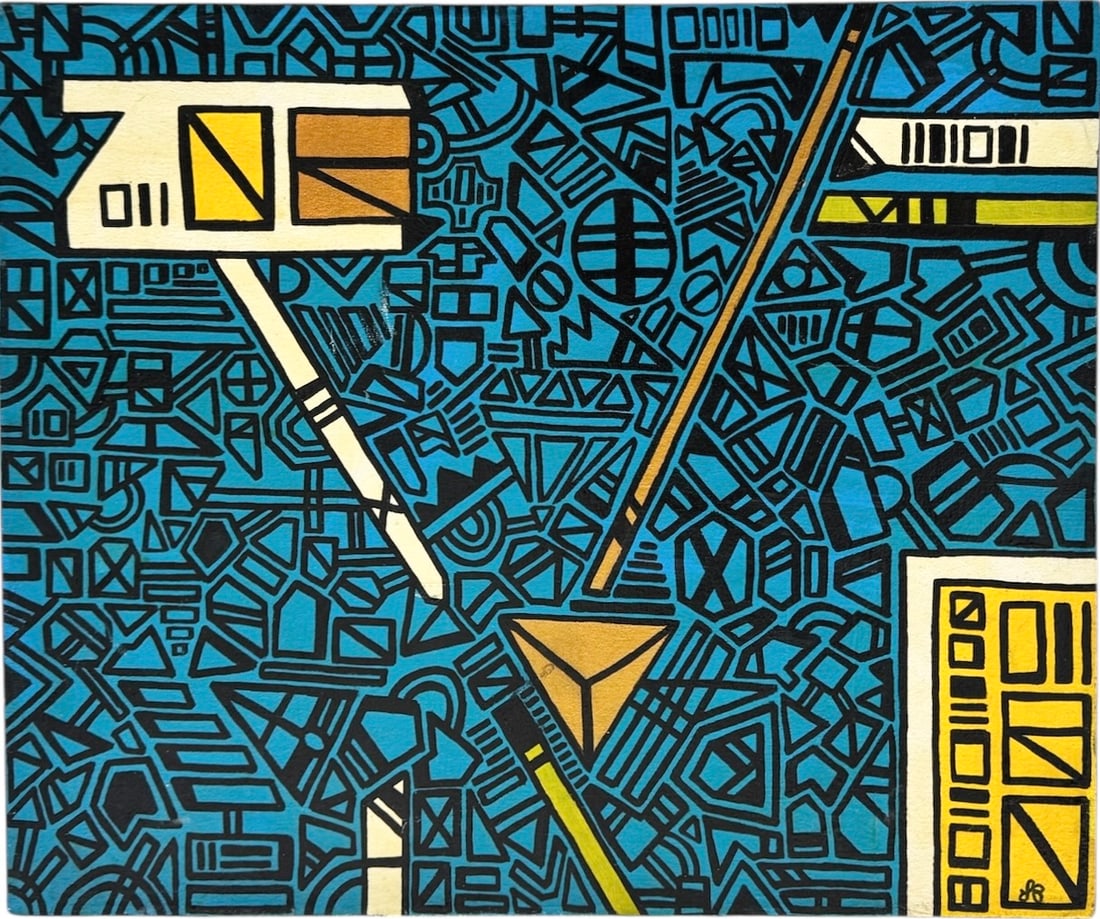 LUCY BAILEY (20th c, American) Abstract, Cleveland Artist: Oil painting on canvas 24 x 20 in. Domestic Flat Shipping Price: $55