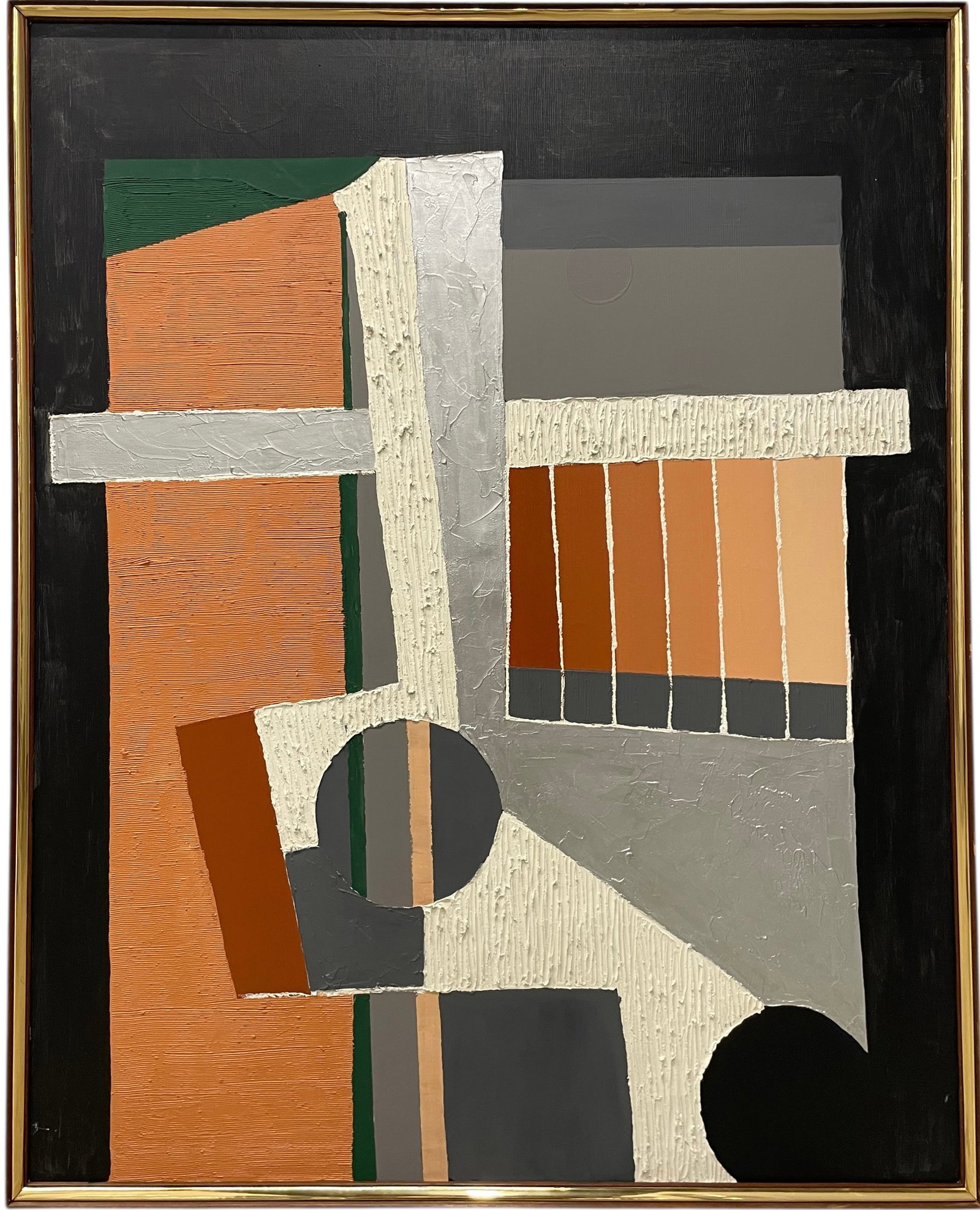 Monumental American Constructivist Abstract Painting 51" (1 of 2)