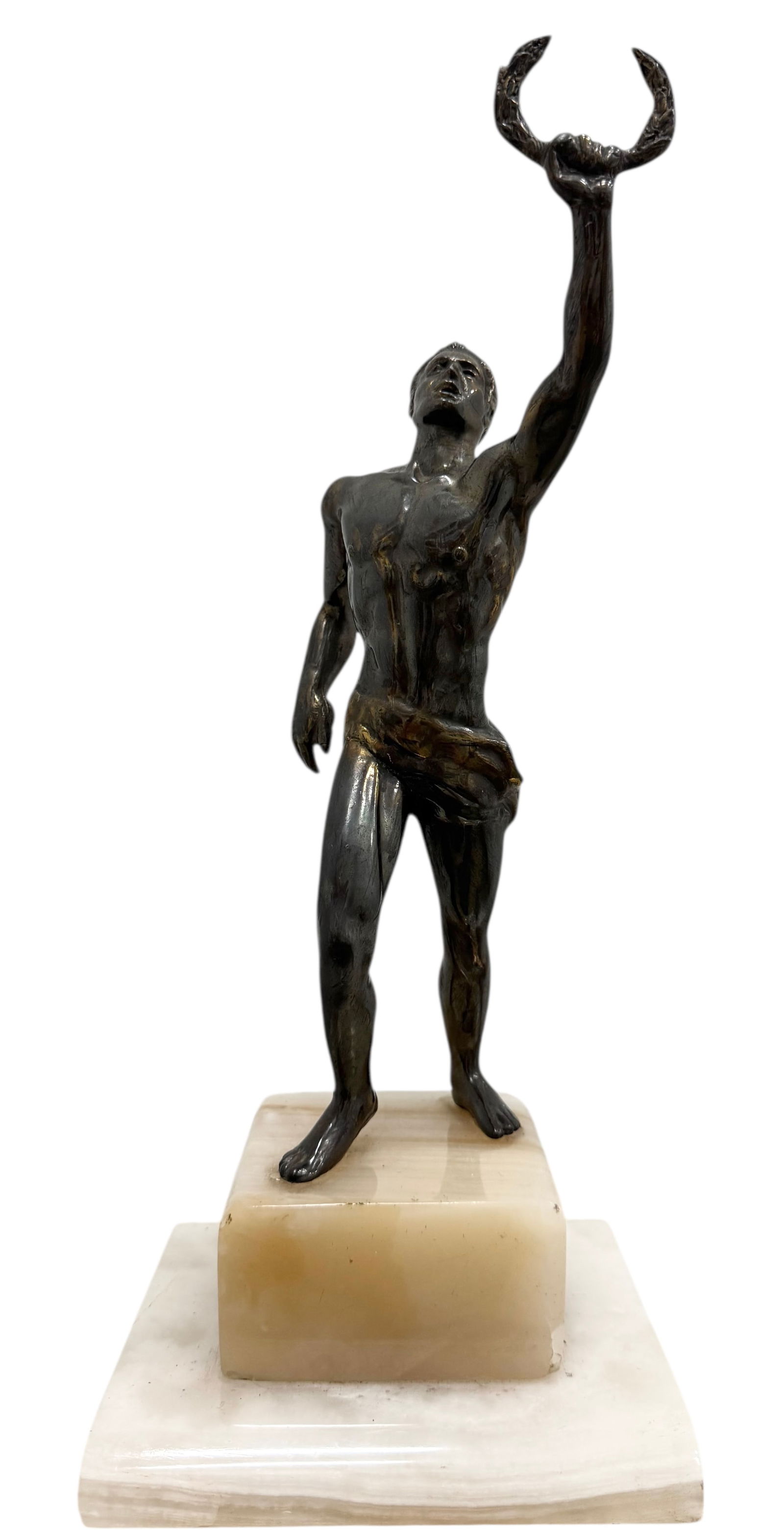 Art Deco Style Bronze Sculpture Of a Victorious Warrior (1 of 4)