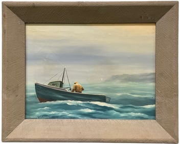 FREDDY PETERSON (20th c, Florida, Massachusetts) Fisherman At Sea