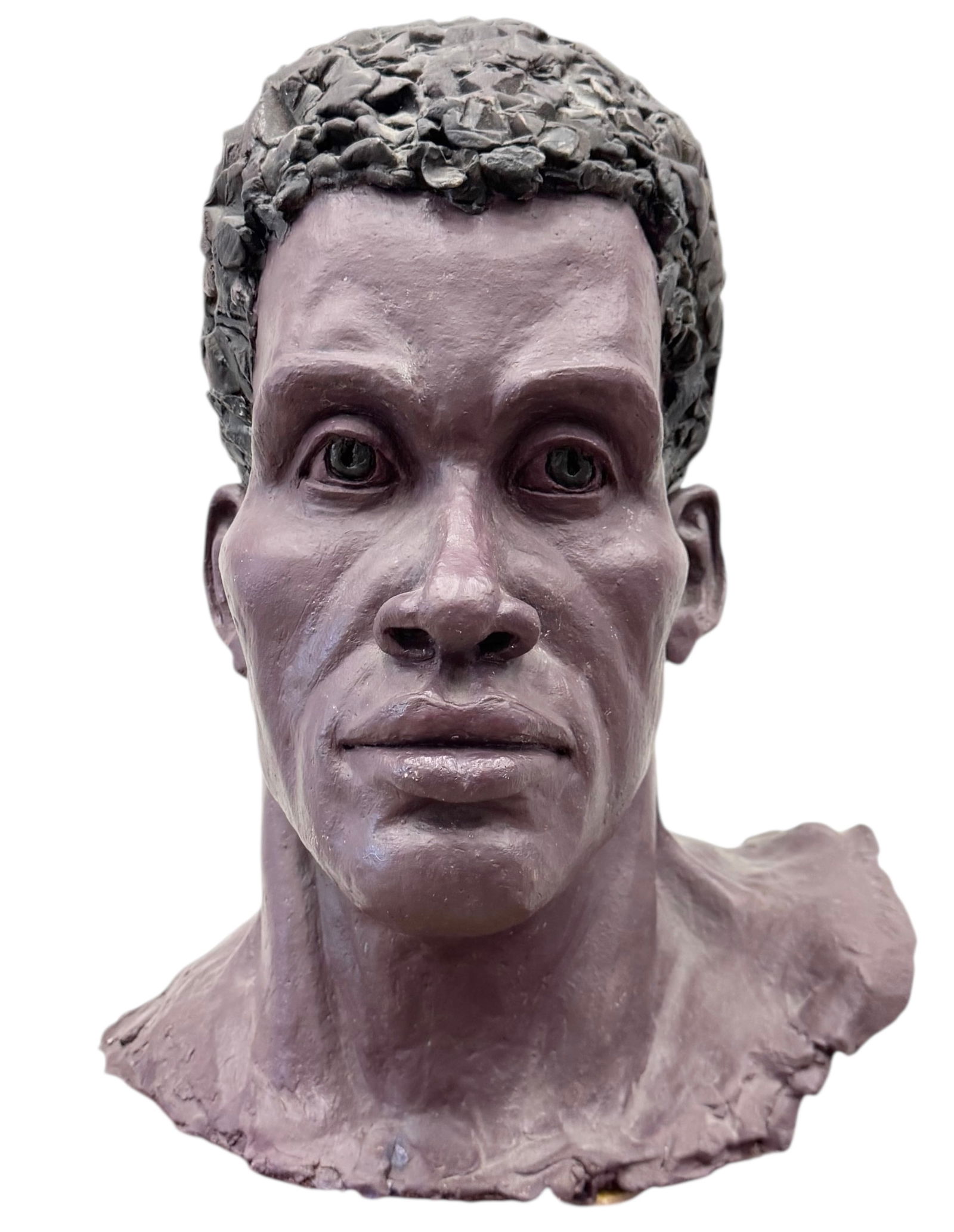 Ceramic African American Signed Ceramic Bust, Black Art: 17 x 14 x 9 in. Signed Ambach? Domestic Flat Shipping Price: $120