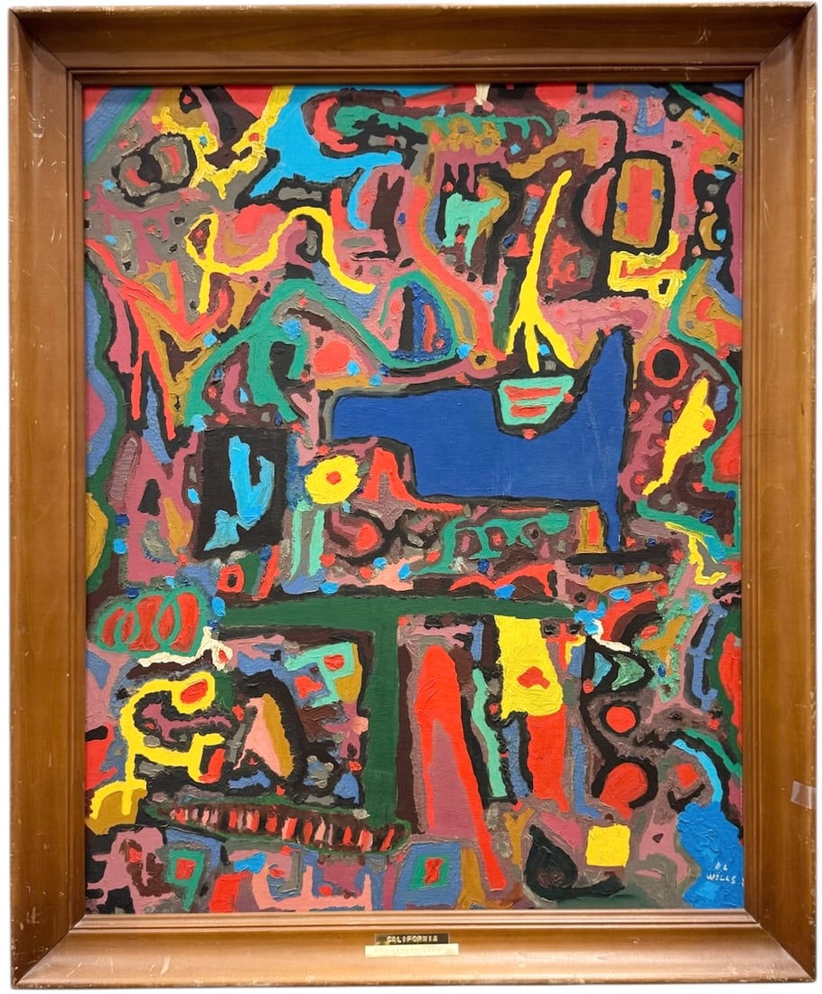 DELMAR L WILLS (20th c, American) Mid-Century Modern California Abstract (1 of 5)