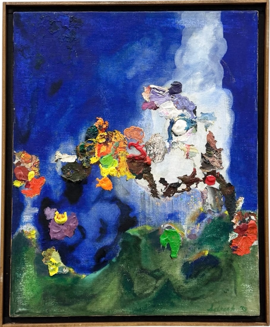 Nicely Framed Mid-Century Modern American Abstract Painting Signed & Dated 1958 (1 of 3)