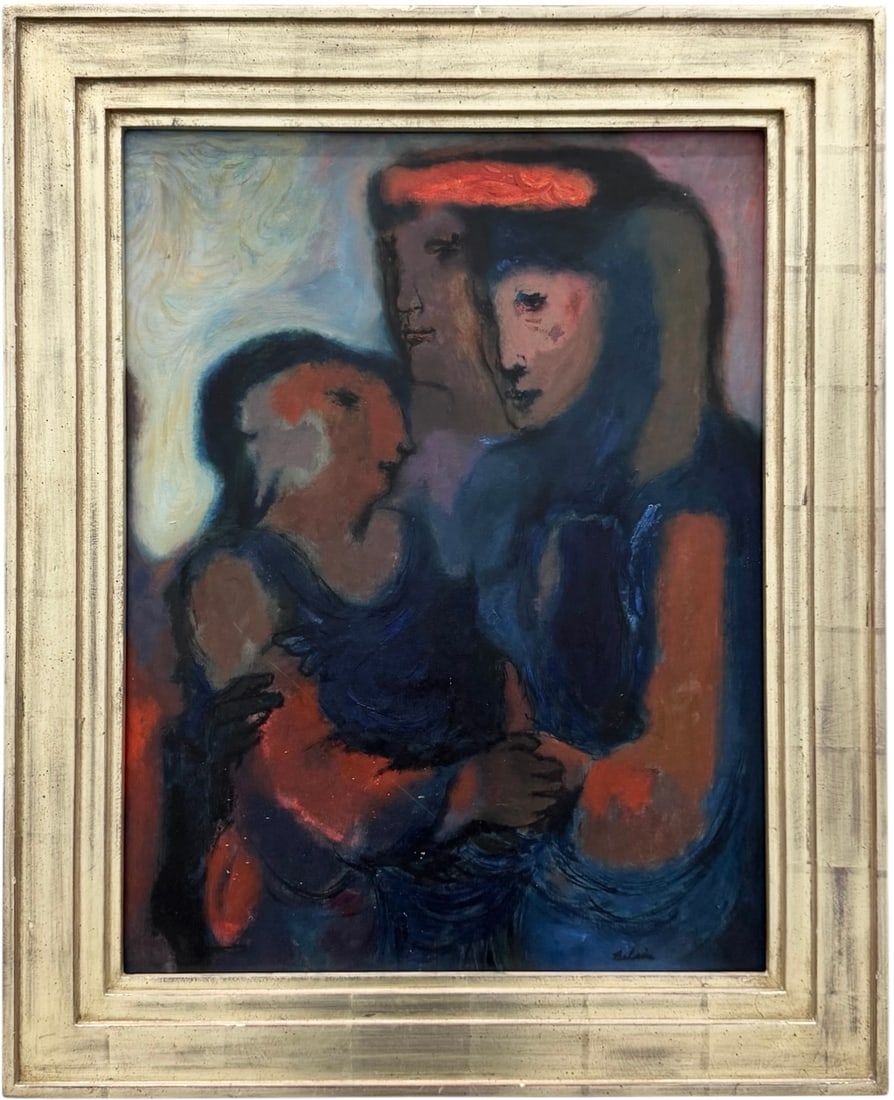 FERNANDO BELAIN (20th c, Mexican) Figural Abstract (1 of 4)