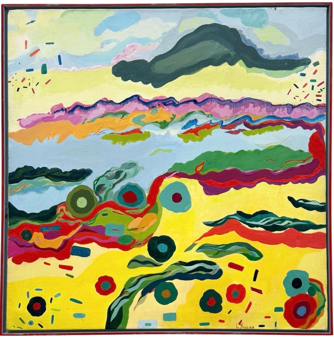 LEONE SMULIAN (20th c, American) Exhibited Abstract, Tulsa, Oklahoma Artist (1 of 4)