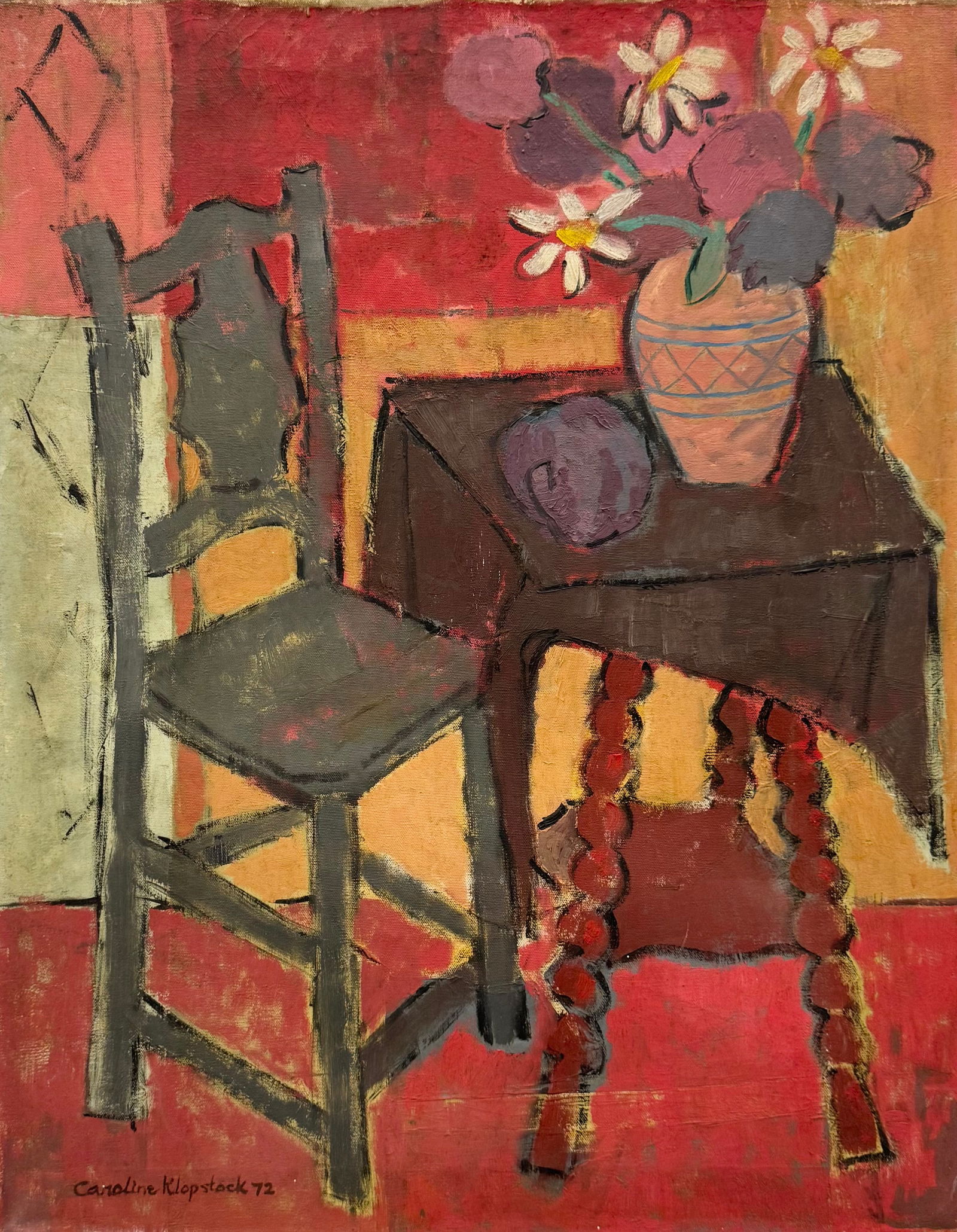 CAROLINE KLOPSTOCK (20th c, American) Still Life 1972 (1 of 3)