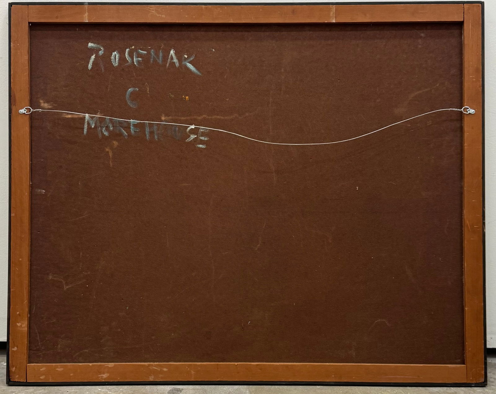 Large Mid-Century American Abstract Expressionist Painting Signed Rosenak - 3