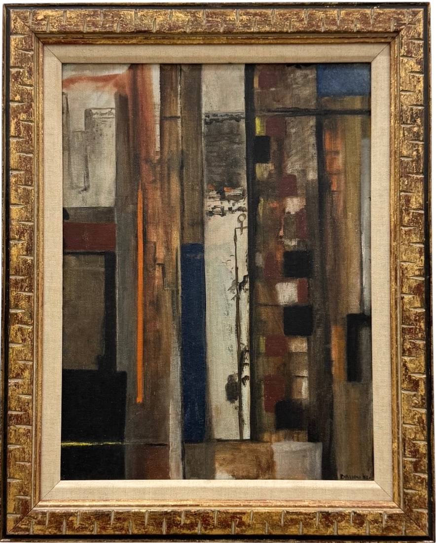 Nicely Framed Mid-Century French School Abstract Signed & Dated 1951 (1 of 3)