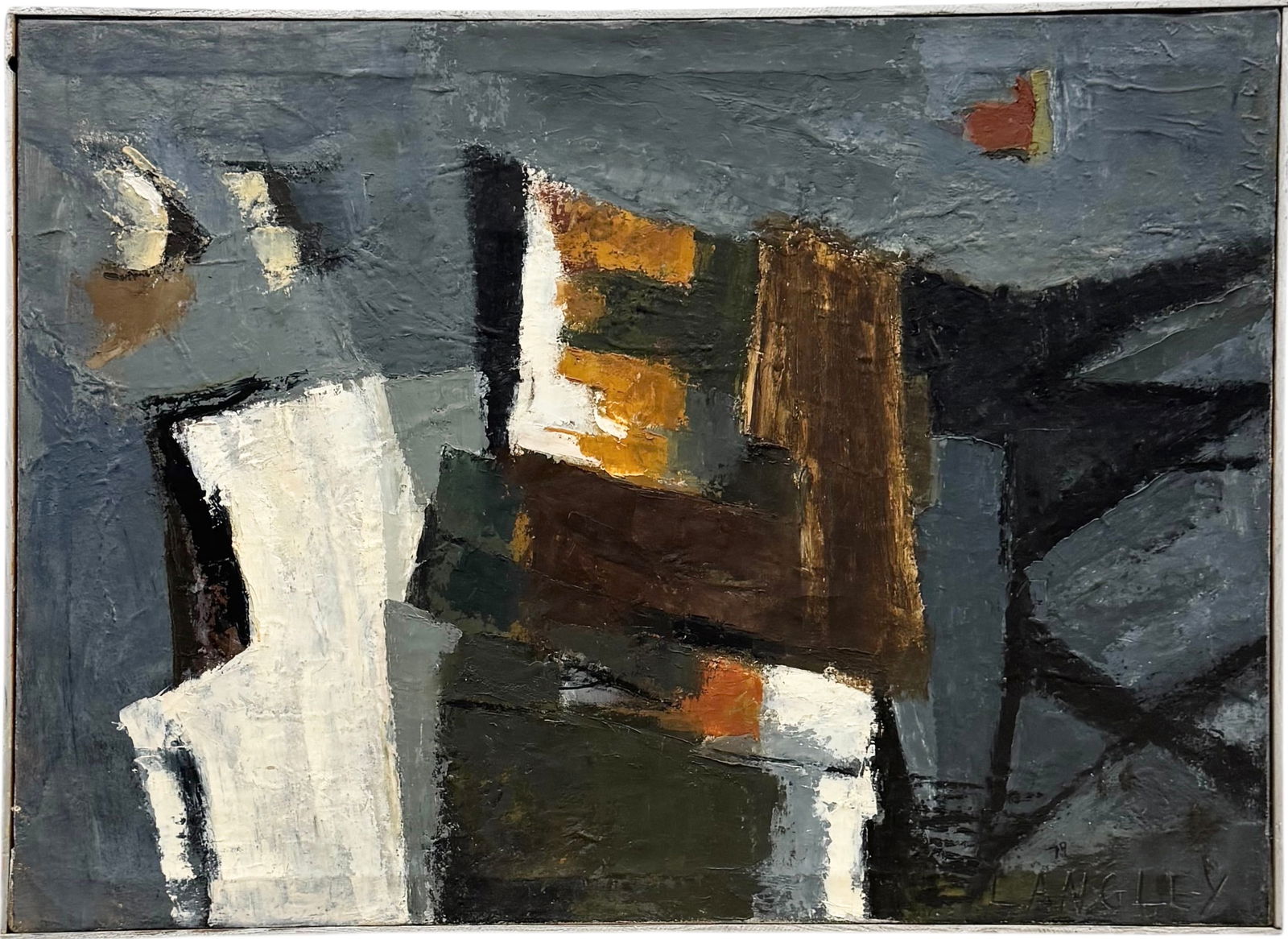 KATHERINE LANGLEY (1943-2024, American) Abstract Expressionist, Niagara Falls Artist (1 of 5)