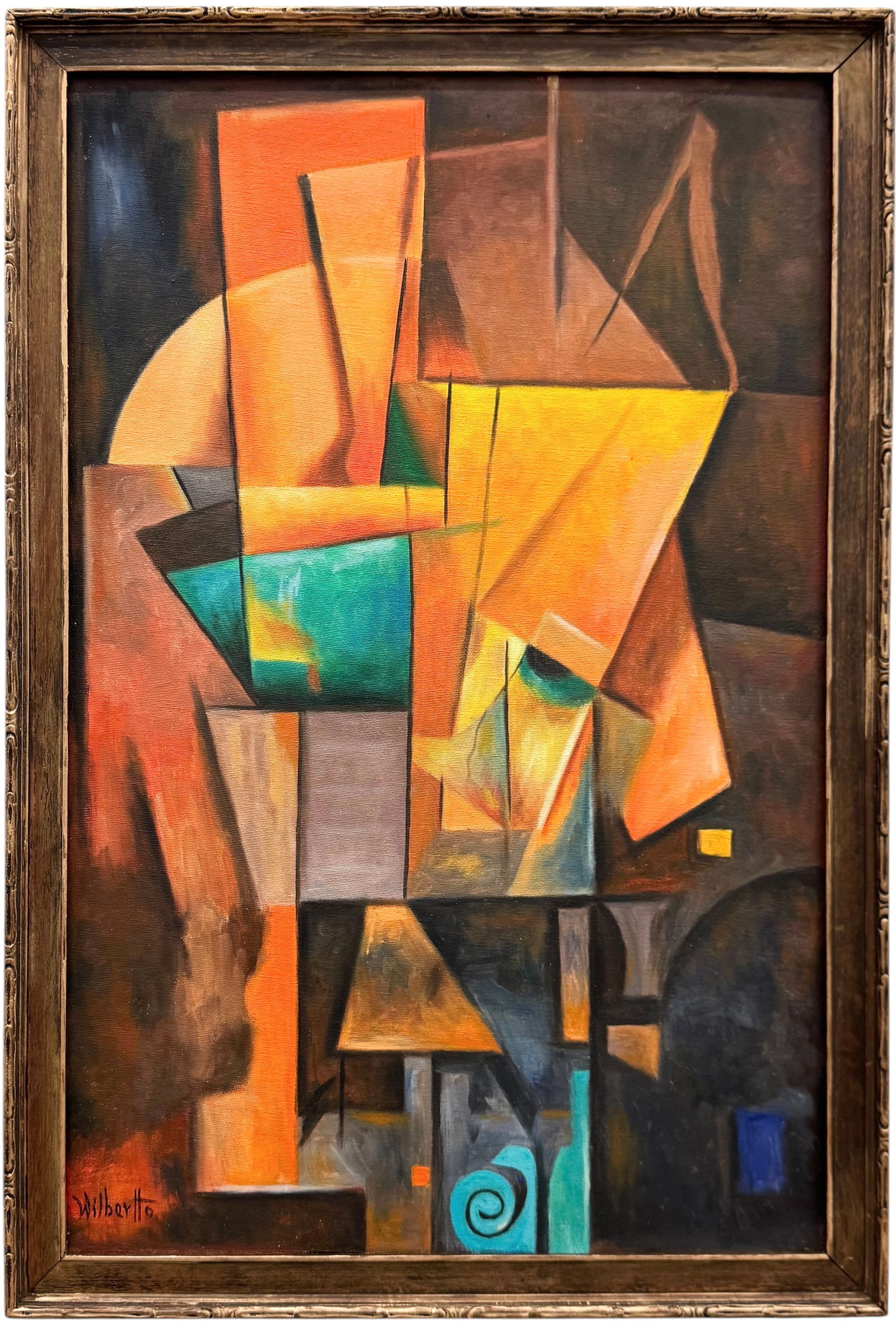 WILBER HERERRA ORTIZ (20th c, Mexico) Cubist Abstract (1 of 3)