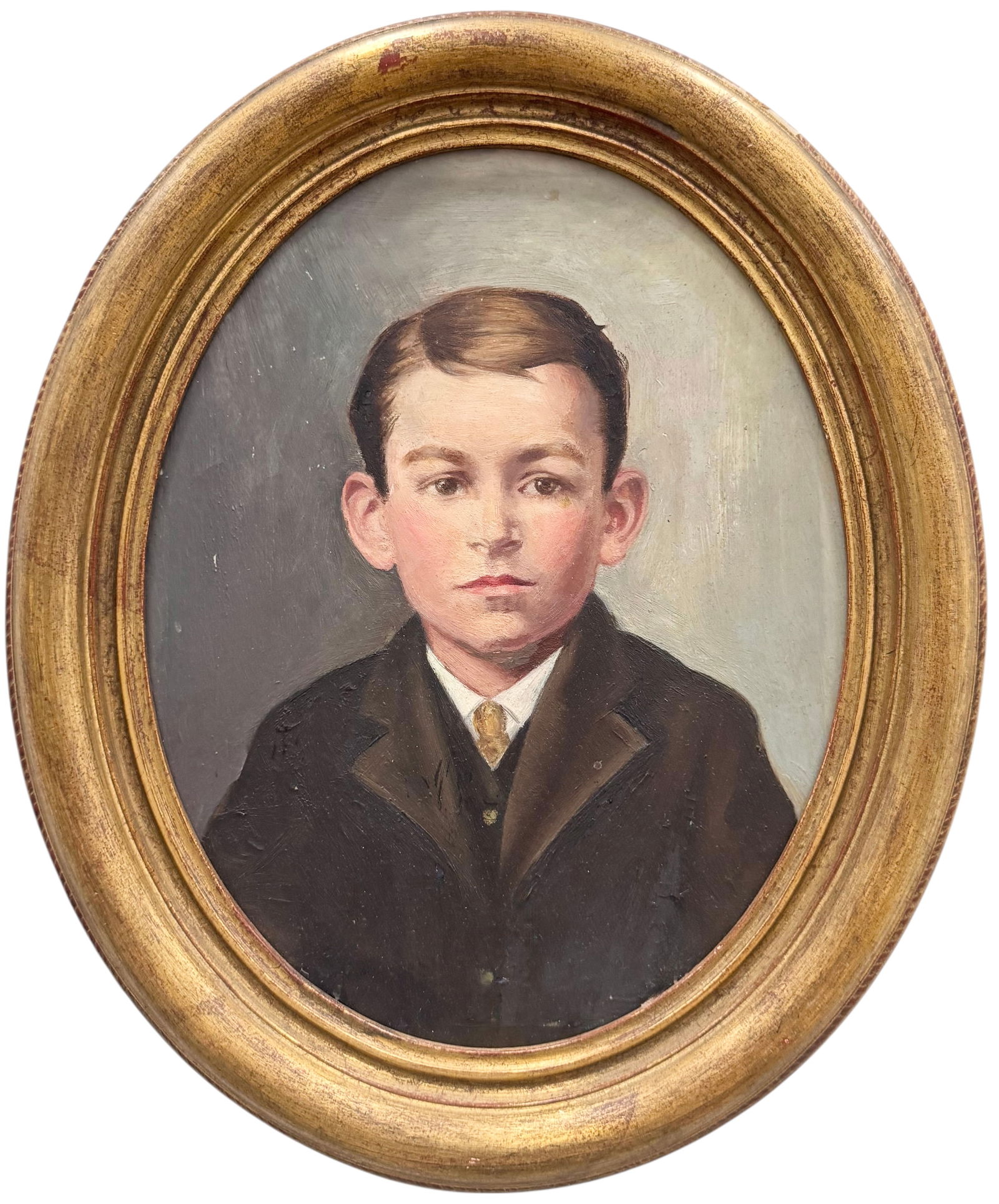 19th Century American School Portrait Of A Handsome Young Boy (1 of 2)