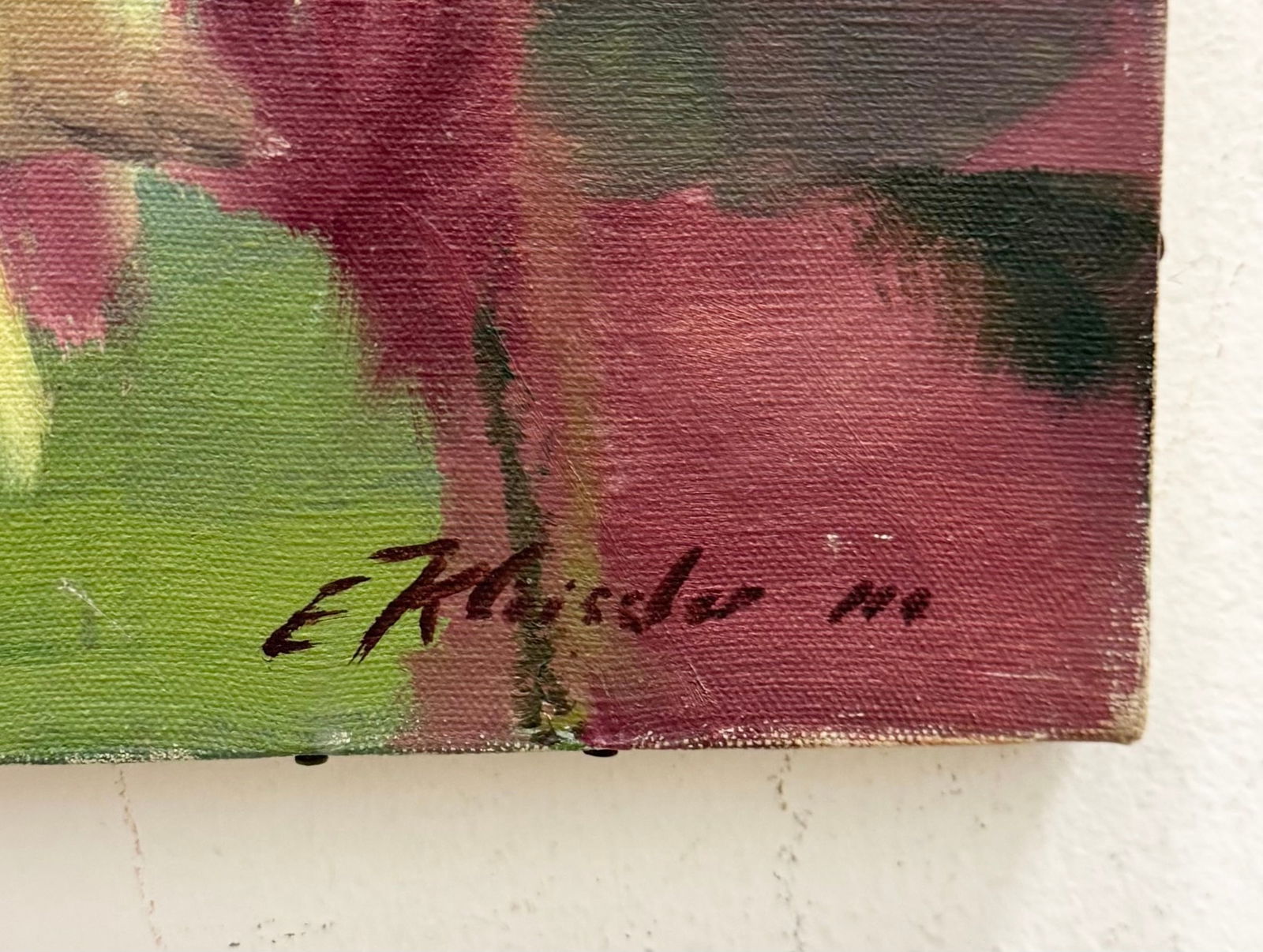 Mid-Century Abstract Expressionist Signed Illegibly Oil On Canvas - 2