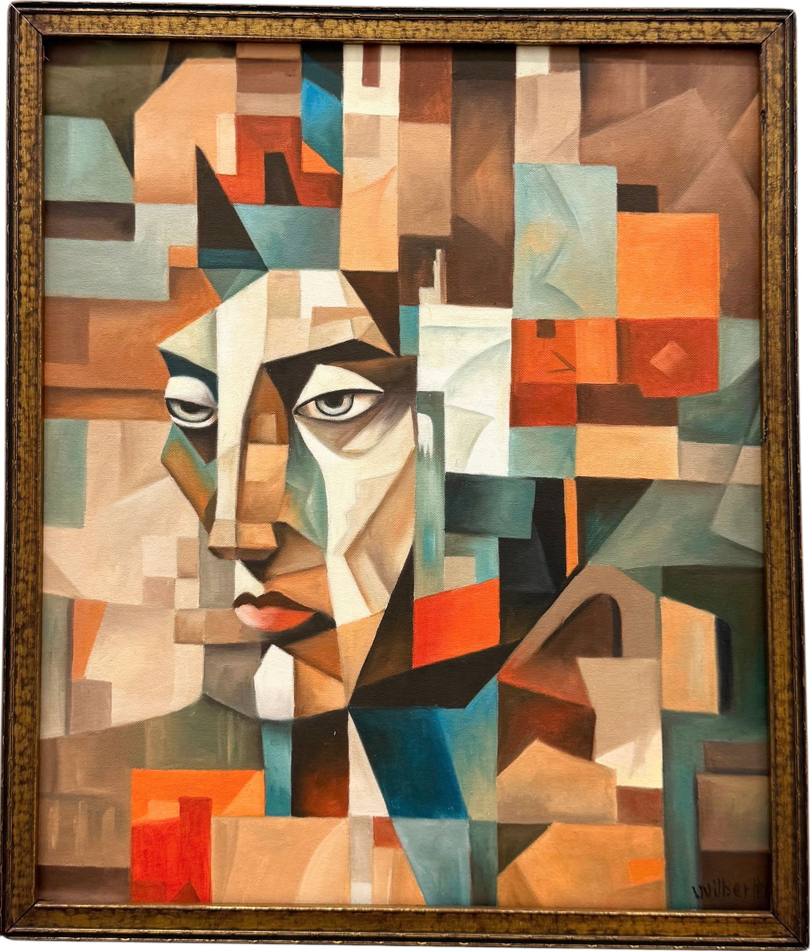 WILBER HERERRA ORTIZ (20th c, Mexico) Cubist Abstract (1 of 3)