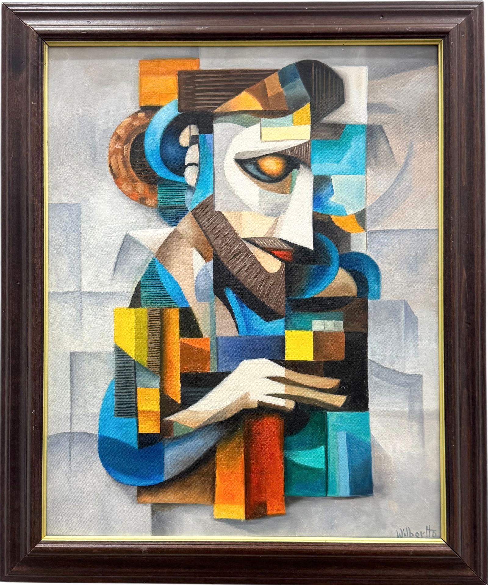 WILBER HERERRA ORTIZ (20th c, Mexico) Cubist Abstract (1 of 3)