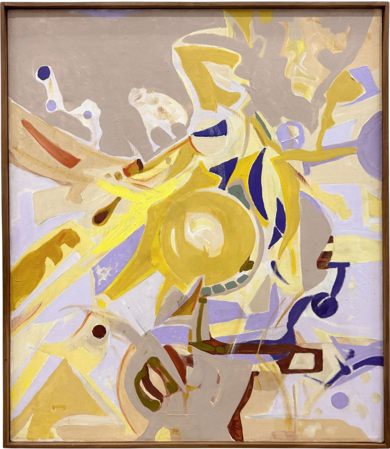 Mid-Centory Modern American Abstract With Purple Earthy Tones (1 of 3)