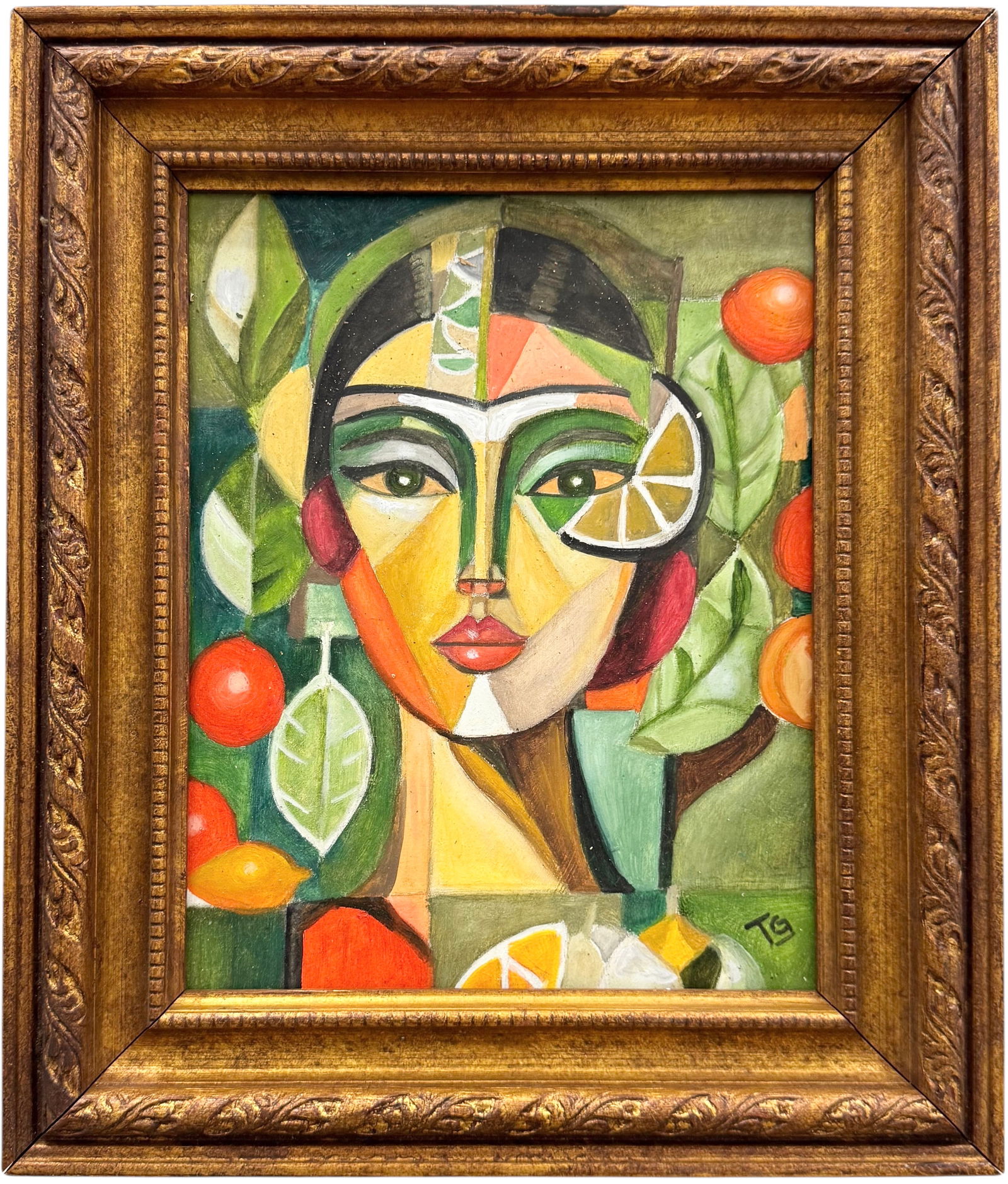 Mexican School Cubist Abstract Portrait Signed With Monogram (1 of 3)