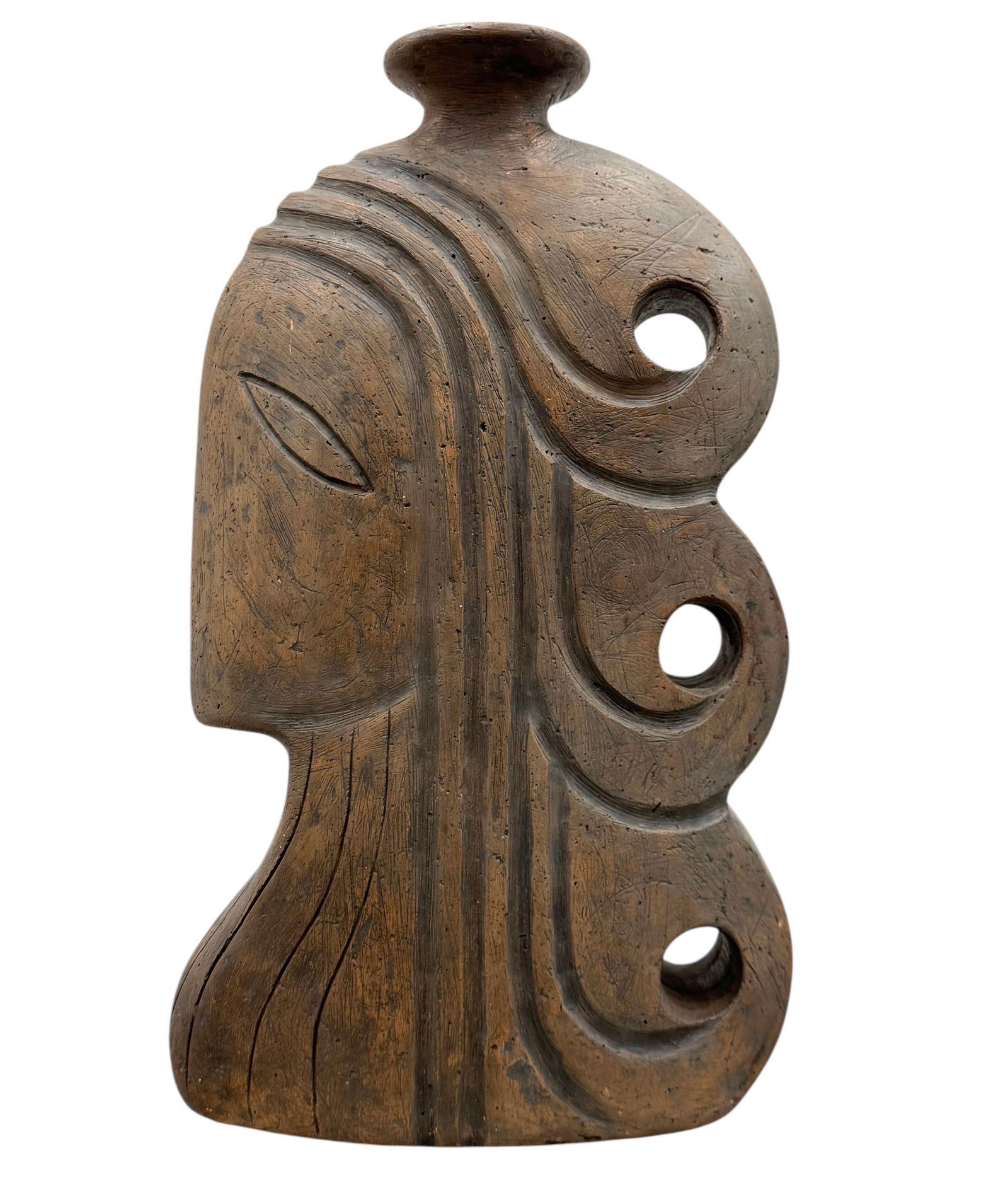 Studio Pottery Large Tribal Vase Signed & Dated On Bottom (1 of 4)