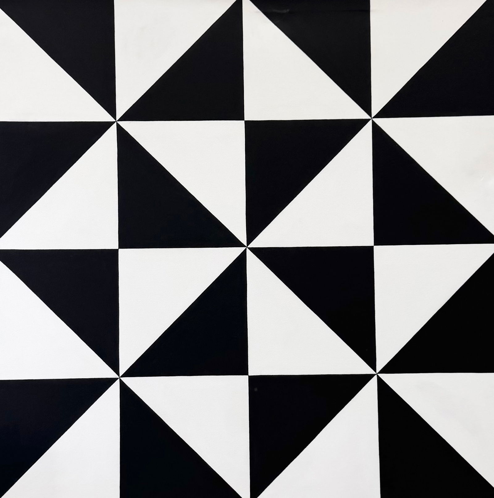 TIM RAY FISHER (b. 1969, Indiana) Black & White Op Art Abstract (1 of 2)