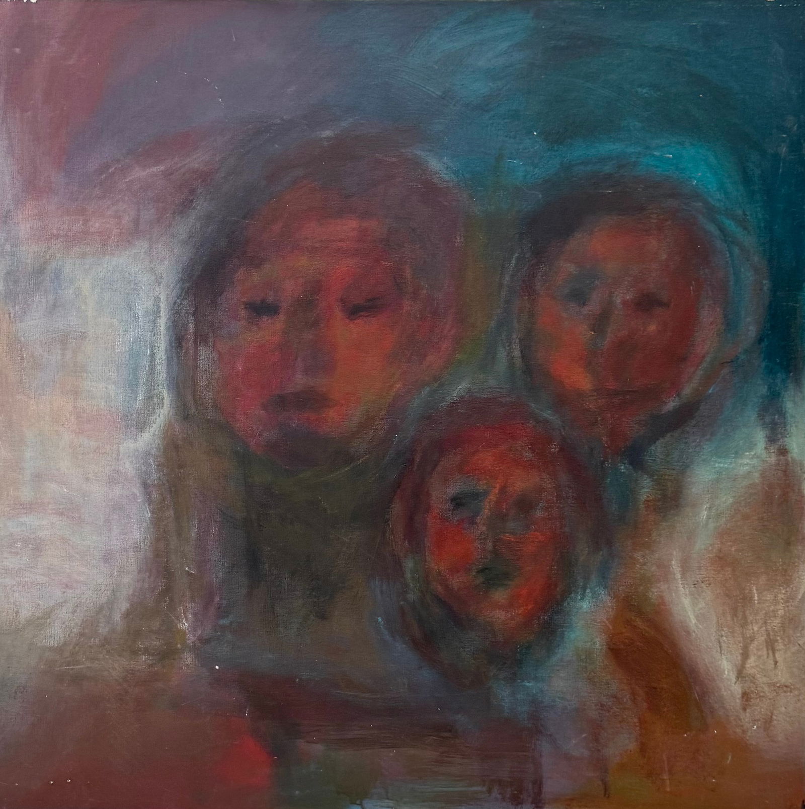 CHRISTINA KASCHNY Large Abstract With Figues Acrylic On Canvas: Acrylic painting on canvas 40 x 40 in. Domestic Flat Shipping Price: $240