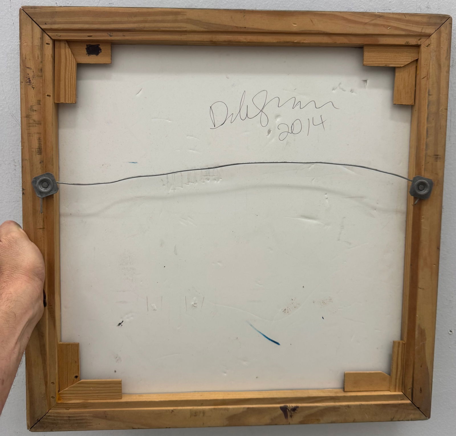 Naive Mixed Media Painting Of A Bird Signed Verso - 3