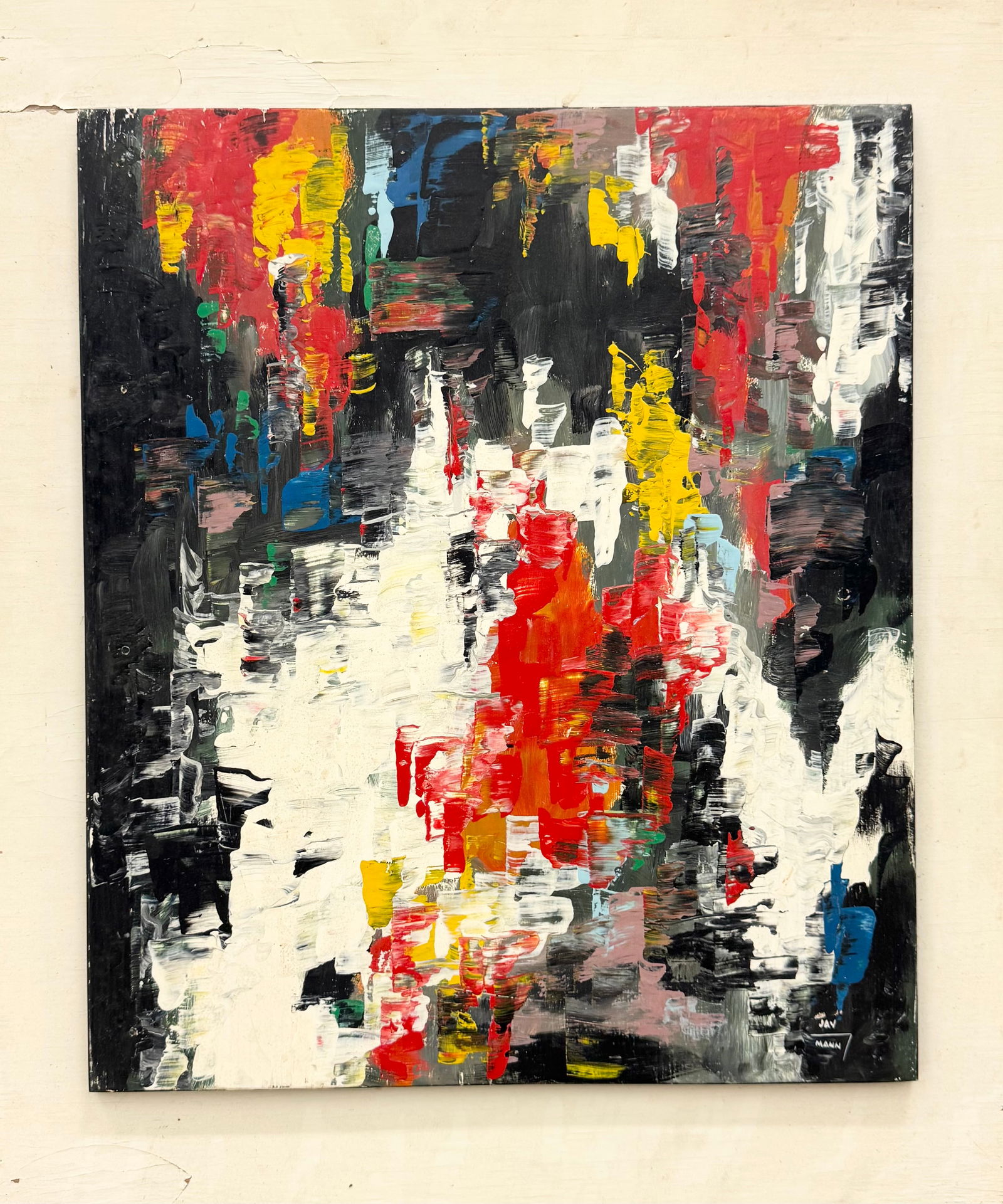 Mid-Century American Abstract Expressionist Signed Oil Painting (1 of 3)