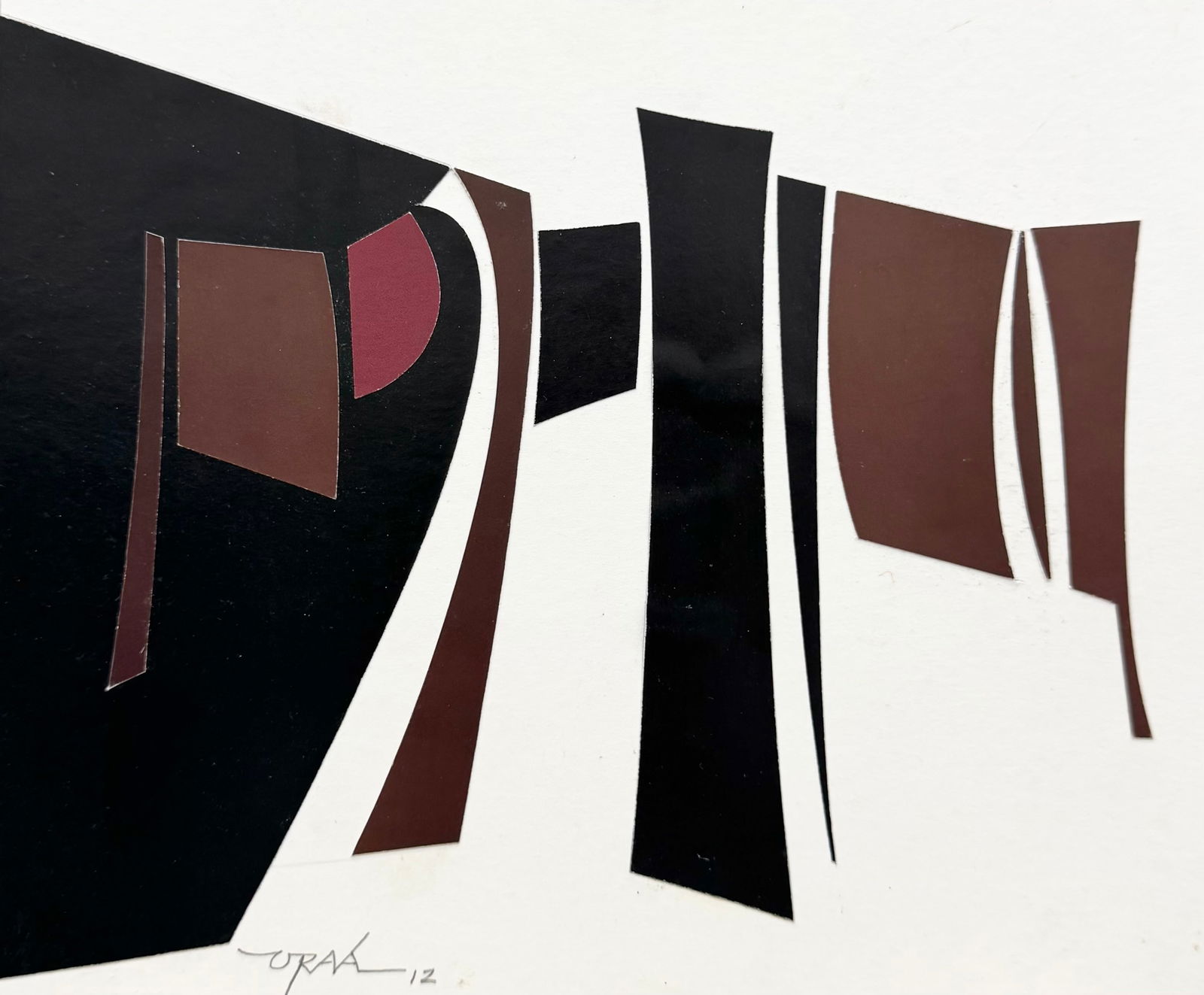 PEDRO DE ORAA (1931-2020, Cuban) Abstract Collage 2012 (1 of 4)