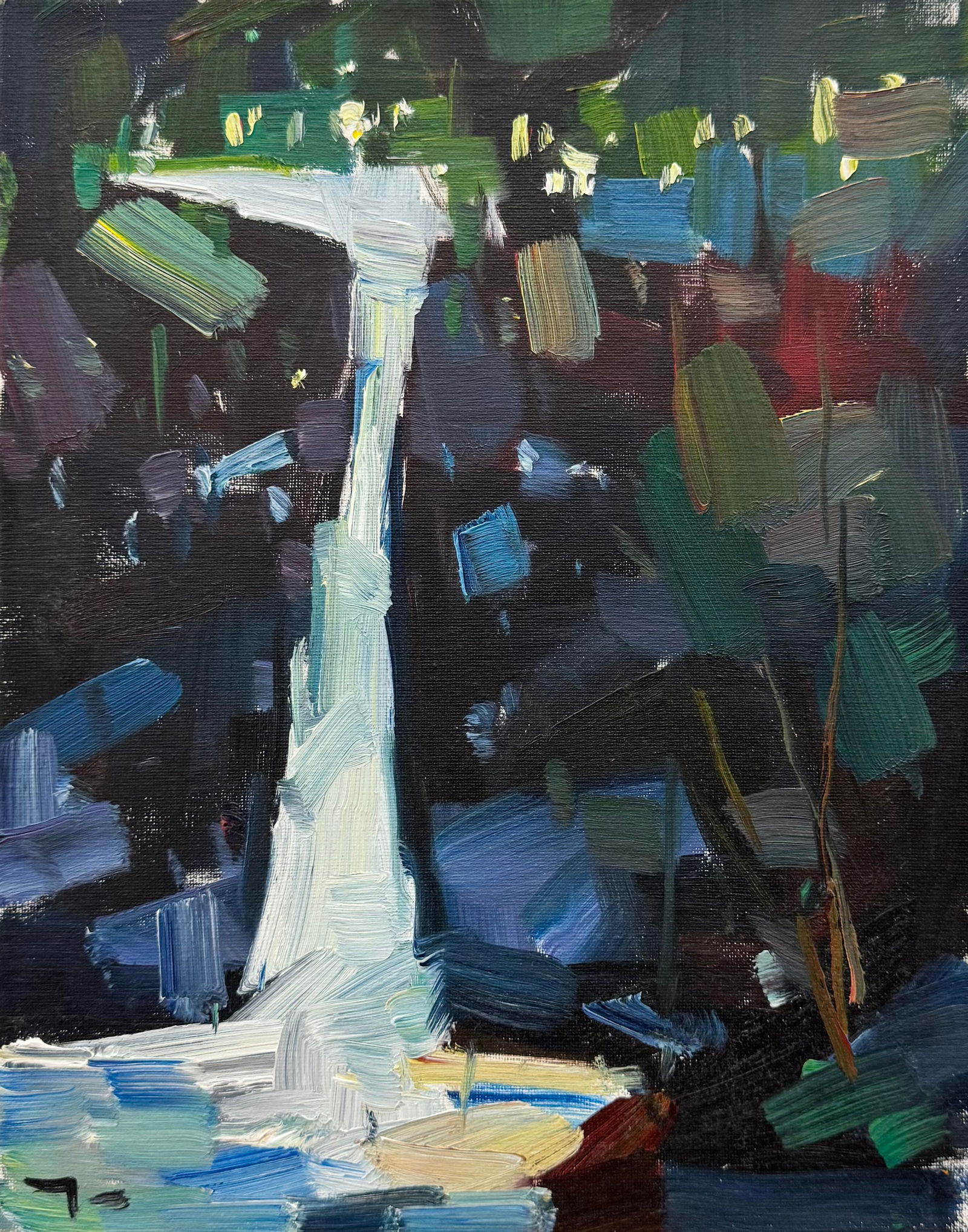 Vintage Abstract Expressionist Oil On Canvas Heavy Impasto: Oil painting on canvas 14 x 11 in. Domestic Flat Shipping Price: $45