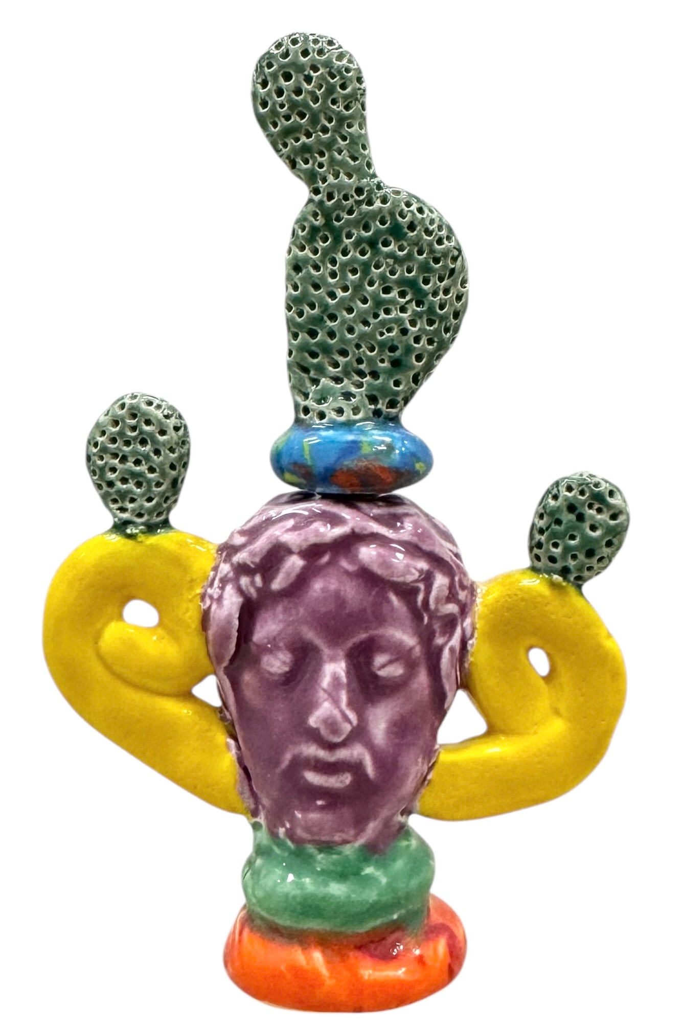 GLENN BARKLEY (b. 1952, Australian) Cersmic Perfumer Sculpture: 4 1/2 x 2 3/4 in. Domestic Flat Shipping Price: $45