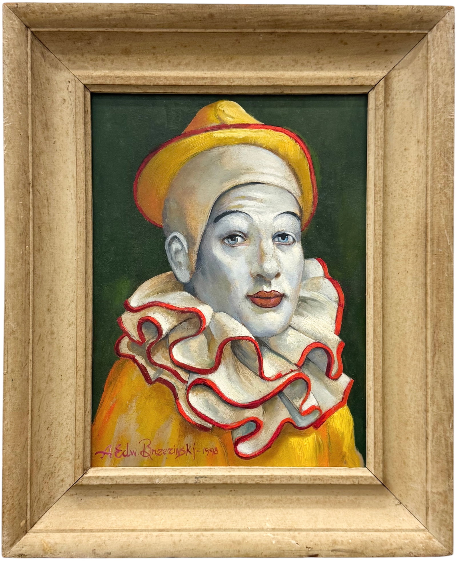 ANTON BRZEZINSKI (b. 1946, Polish American) Clown Portrait (1 of 3)