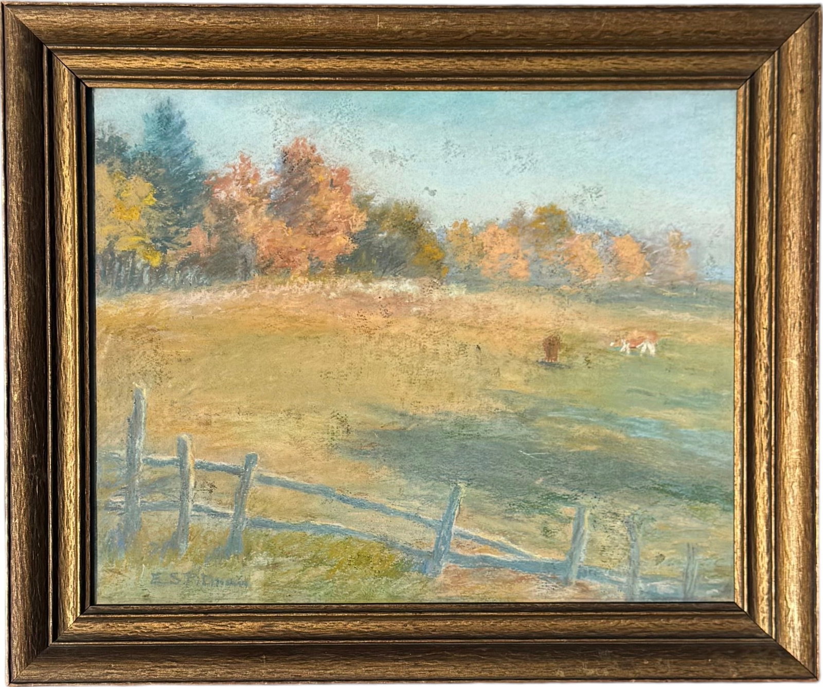 ELIZABETH S PITMAN (19th/20th c, American)A Connecticut Pasture (1 of 3)