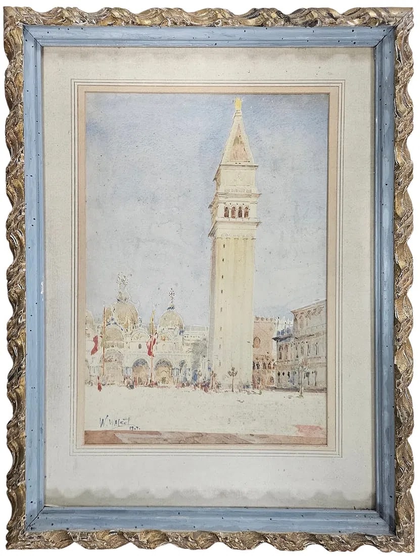 WILLIAM WALCOT (1874-1943, UK) Piazza San Marco, Venice (1 of 4)