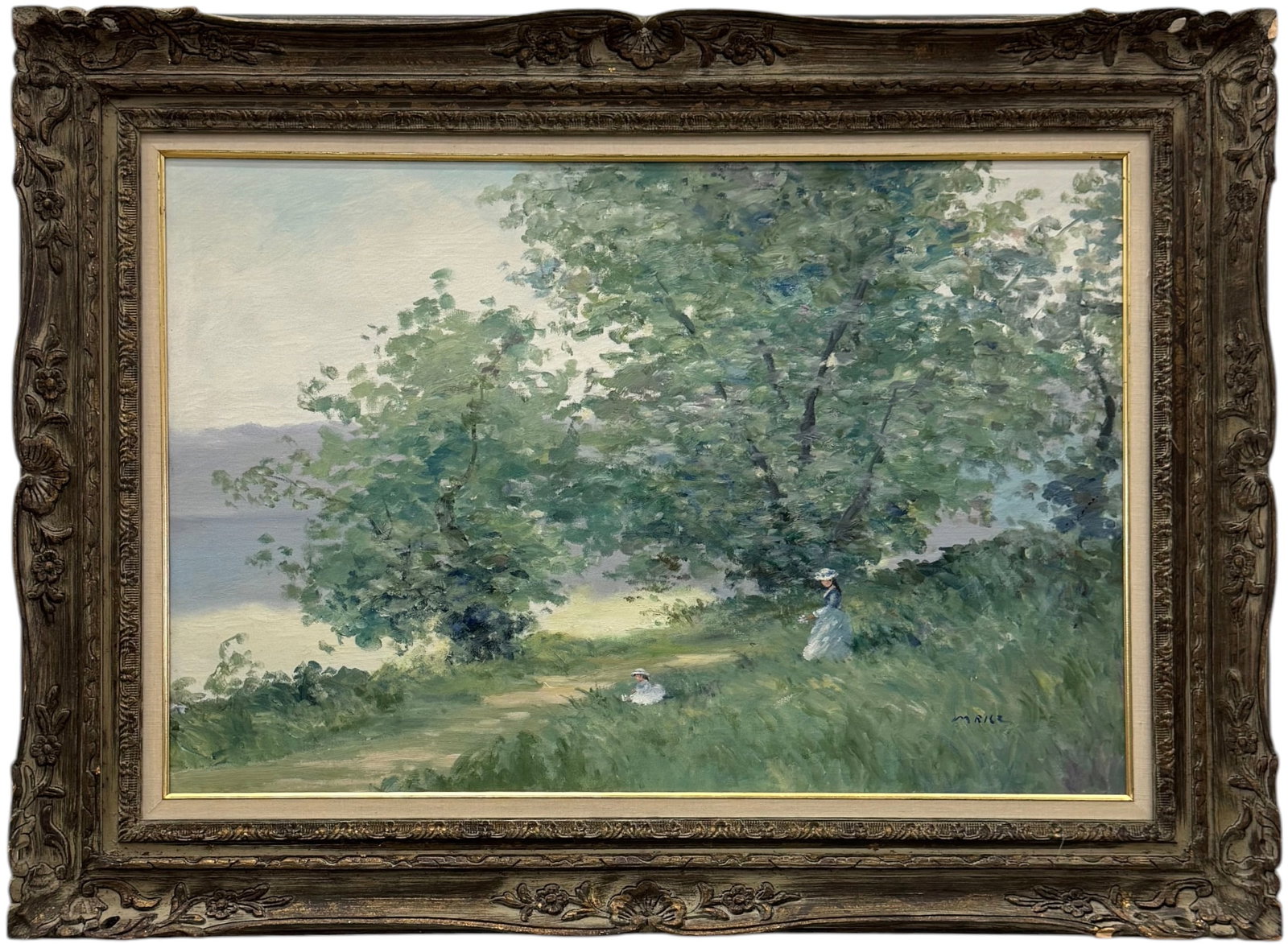 MARGARET RICE (b. 1903, American) Impressionist Landscape With Figure (1 of 4)