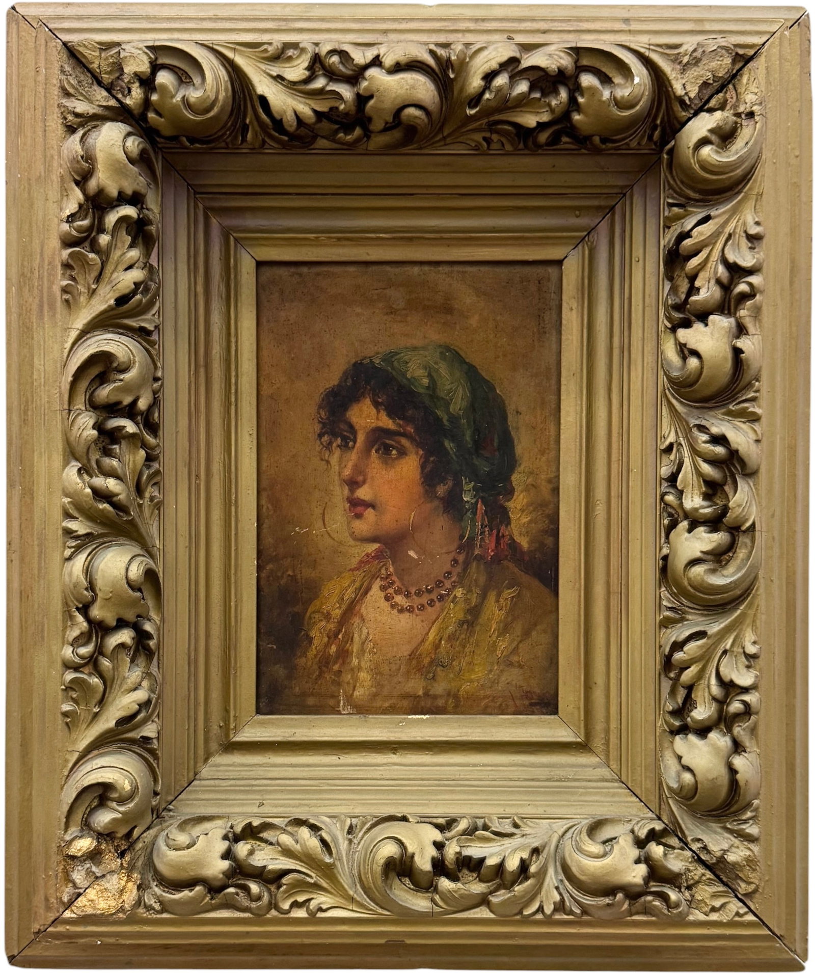 Circa Late 19th Century Italian School Signed Portrait Of A Young Woman (1 of 3)