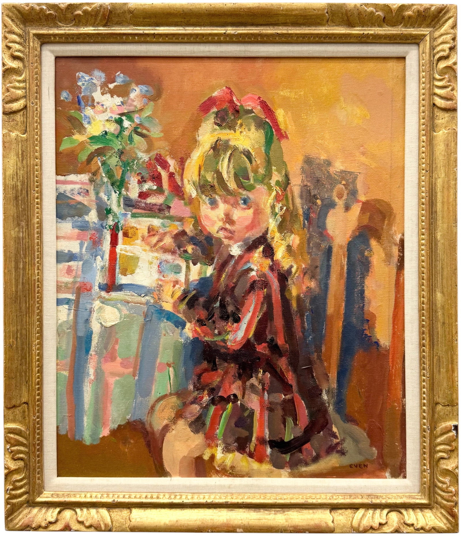 JEAN EVEN (1910-1986, French) Portrait Of A Young Girl (1 of 3)