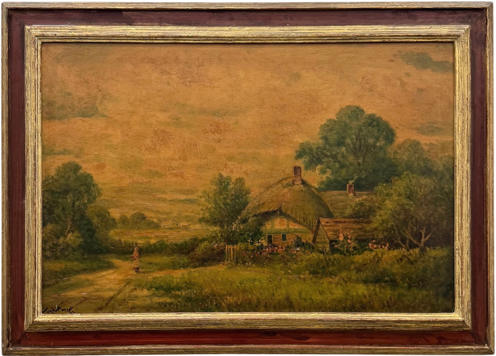 Large 20th Century Signed European Landscape Painting (1 of 4)