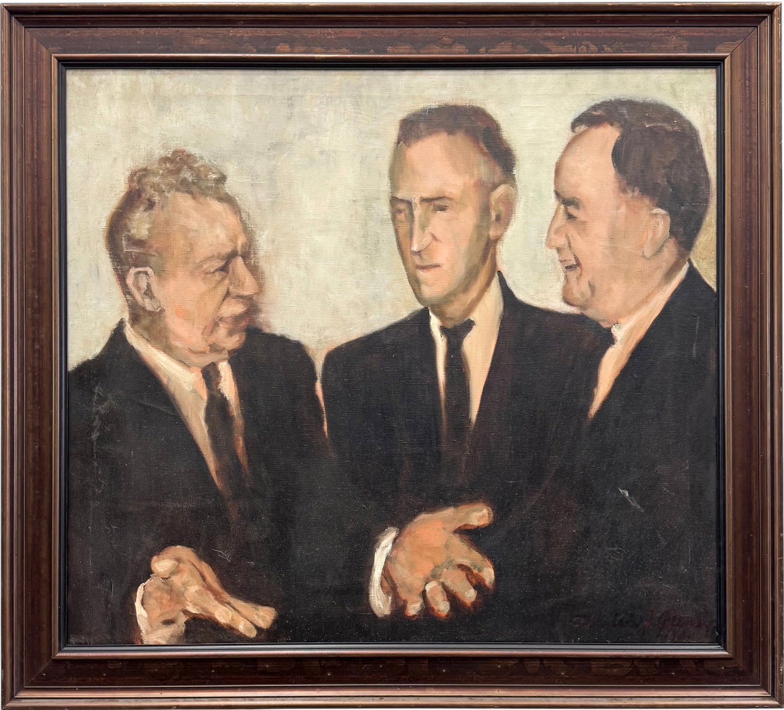 SHELDON GREENBERG (20th c, American) Senators Dirksen, Mansfield, Humphrey
