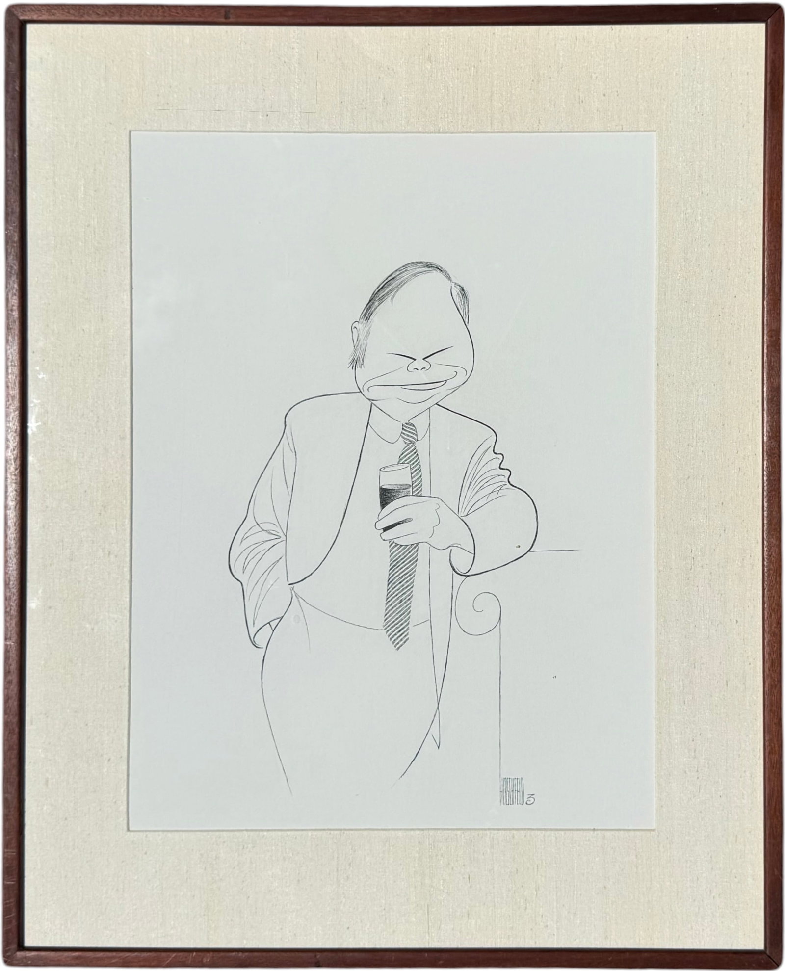 AL HIRSCHFELD Original Ink Drawing Of David Brinkley, NBC New Anchor (1 of 5)
