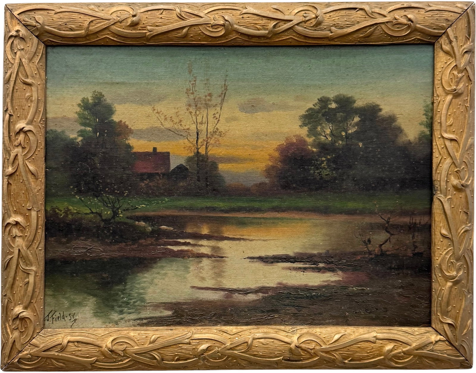 Early 20th century American School Signed Tonalist Landscape (1 of 3)