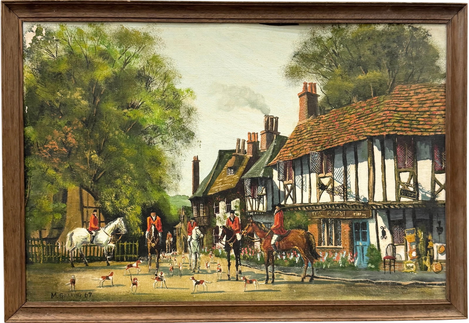 MALCOM GEARING (b. 1947, UK) Village With Fox Hunters (1 of 5)