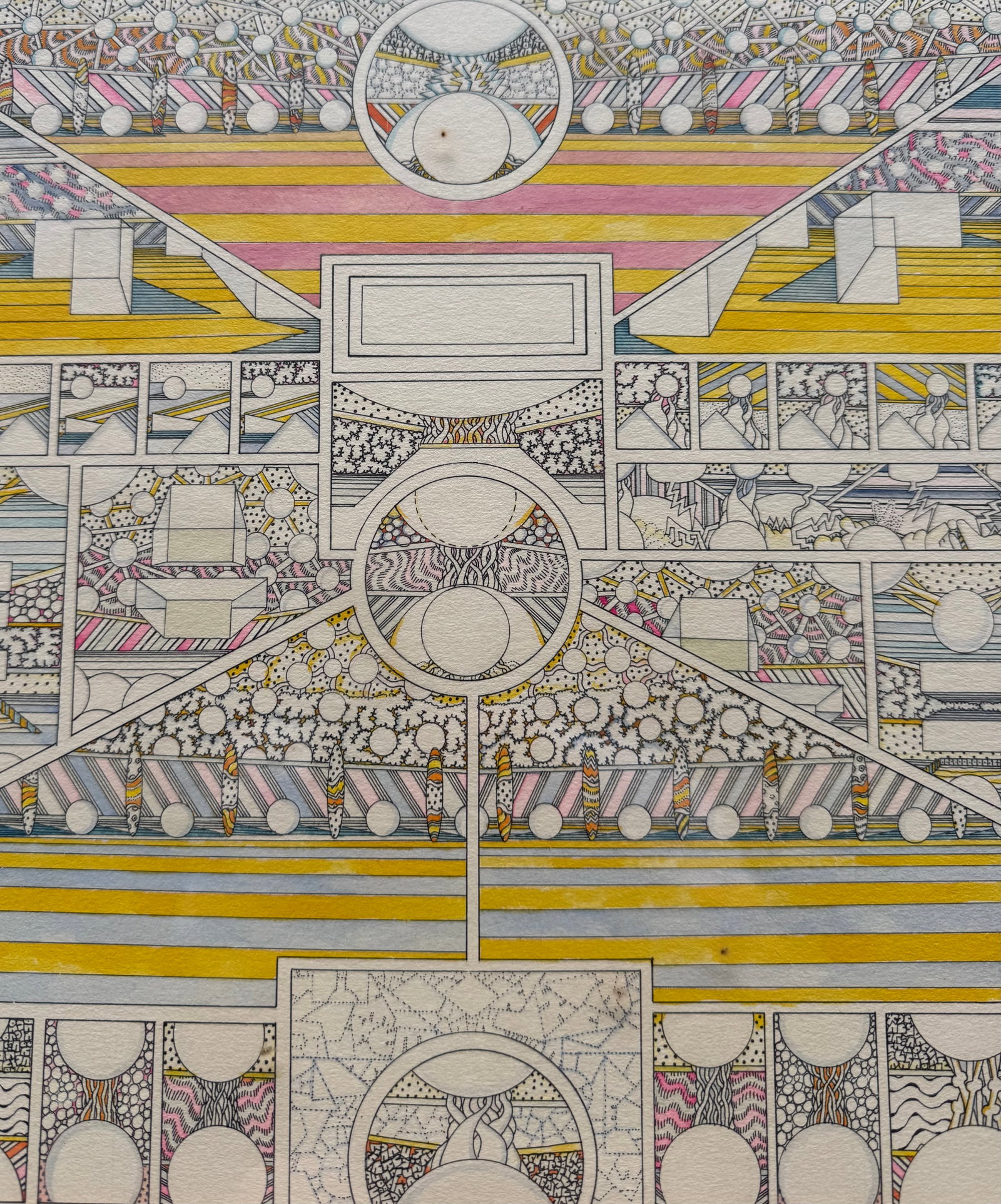 Robert McDonald 1970's American Highly Detailed Geometric Abstract - 2