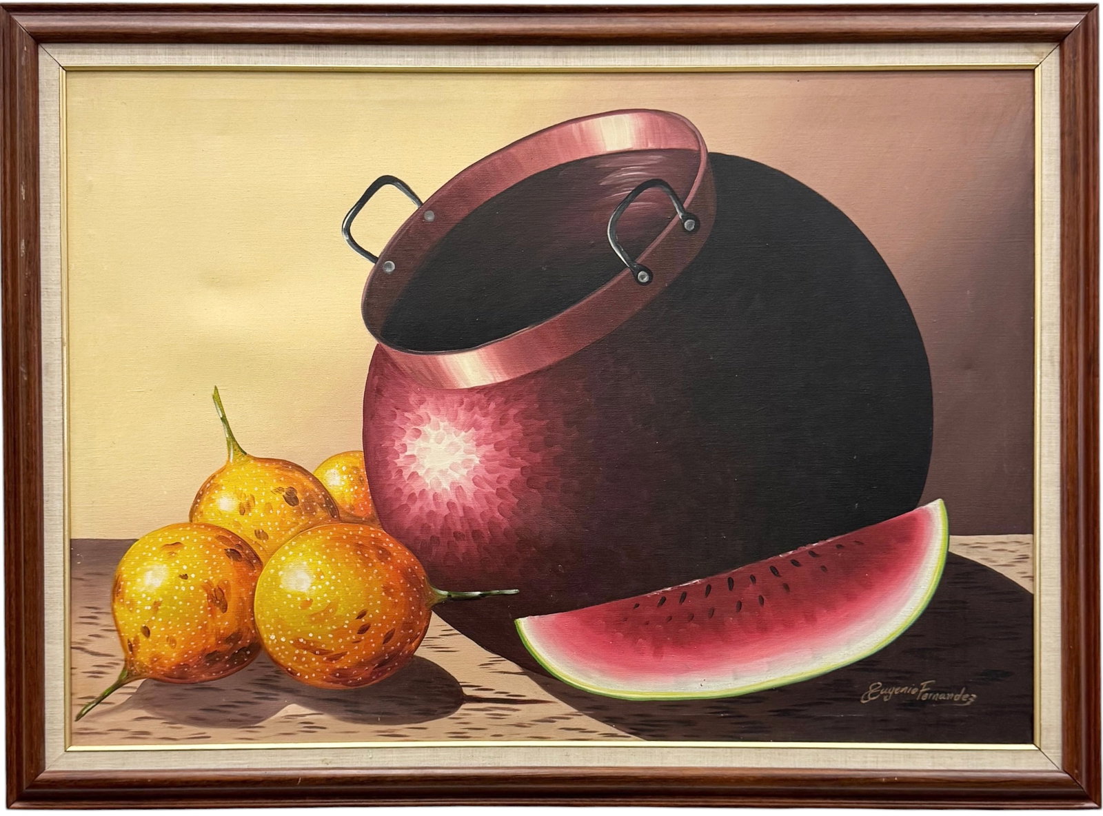 EUGENIO FERNANDEZ (20th c, Latin American) Still Life With Watermelon (1 of 3)