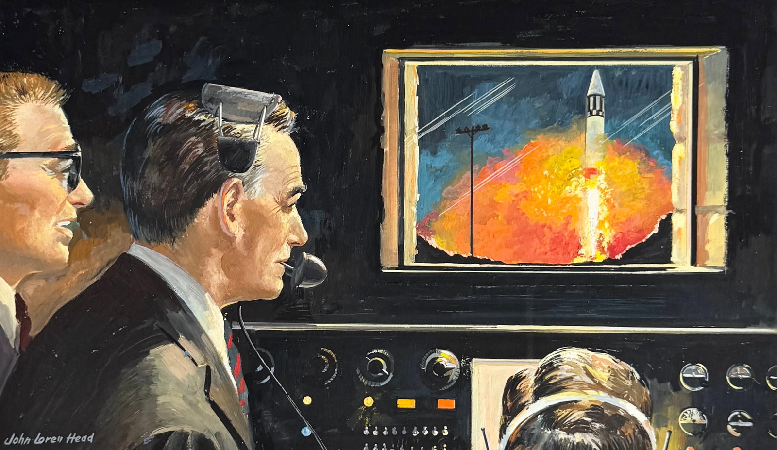 JOHN LOREN HEAD (1913-1997, Virginia) Rocket Liftoff, Control Panel (1 of 3)
