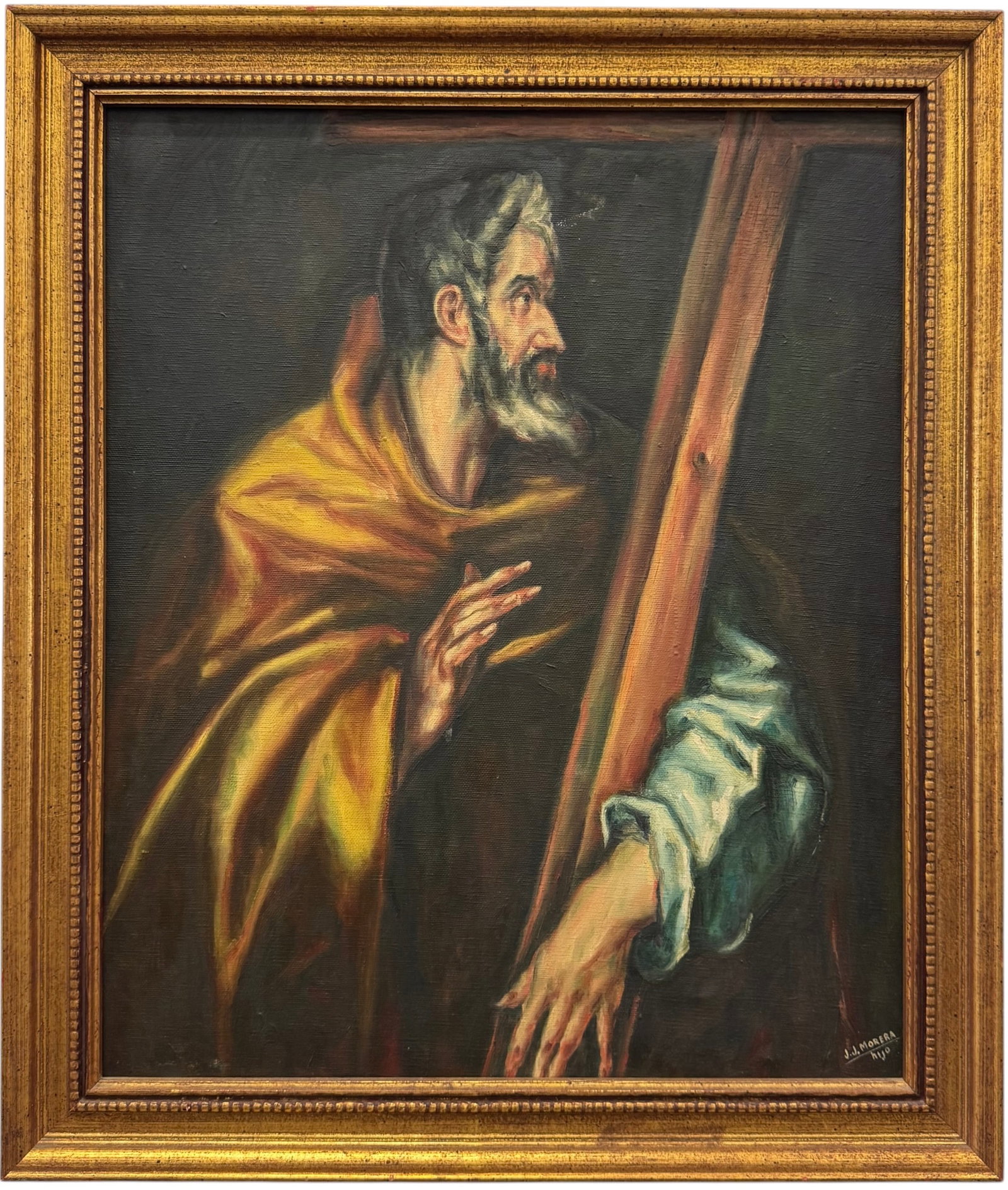 Early 20th Century, After El Greco "Saint Philip" Signed Oil On Canvas (1 of 3)